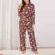 thumbnail image 2 of Fotbe Skull record Guitar music Conjunto de Pijama de Manga Larga para Mujer con Estampado, Ropa de Dormir de 2 Piezas, Conjunto de Casa Suave y Cómodo con Bolsillos-Small, 2 of 7