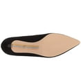 thumbnail image 6 of Sam Edelman Dori Black Suede Slip On Pointed Toe Kitten Heel Fashion Pumps (Black Suede, 11), 6 of 6