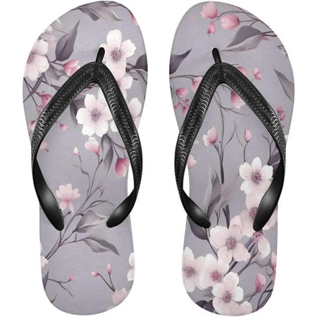

Hidove Pink Cherry Blossoms Flip Flops Sandals of Men s & Women s Sandals Beach Slippers Shower Slides