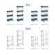 thumbnail image 2 of Carrito organizador azul de 3 niveles con ruedas para cocina - Incluye 2 ganchos, diseño compacto y móvil, 2 of 7