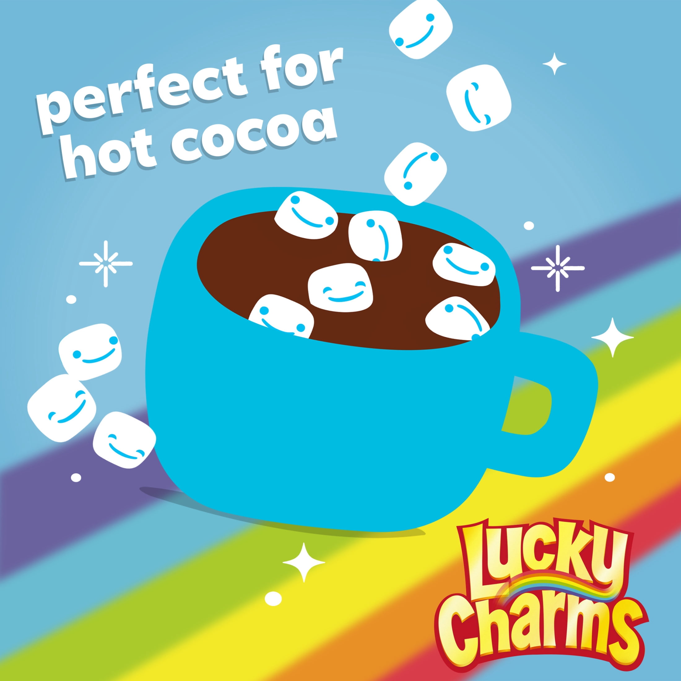 (2 pack) Jet-Puffed Lucky Charms Shaped Magically Delicious Marshmallows, 7 oz Bag