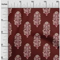 thumbnail image 1 of oneOone Cotton Poplin Fabric Leaves & Floral Block Printed Fabric 1 Yard 42 Inch Wide, 1 of 4