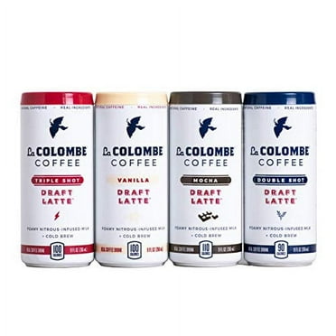 La Colombe Draft Latte Variety Pack - 9 Fluid Ounce, 12 Count - Core Flavors: Triple, Vanilla, Double, Mocha - Made With Real Ingredients - Grab And Go Coffee