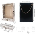 thumbnail image 3 of Rustic White Carbonized Black Wooden Shadow Box Frame with Drawer and Soft Line Back, 3 of 6