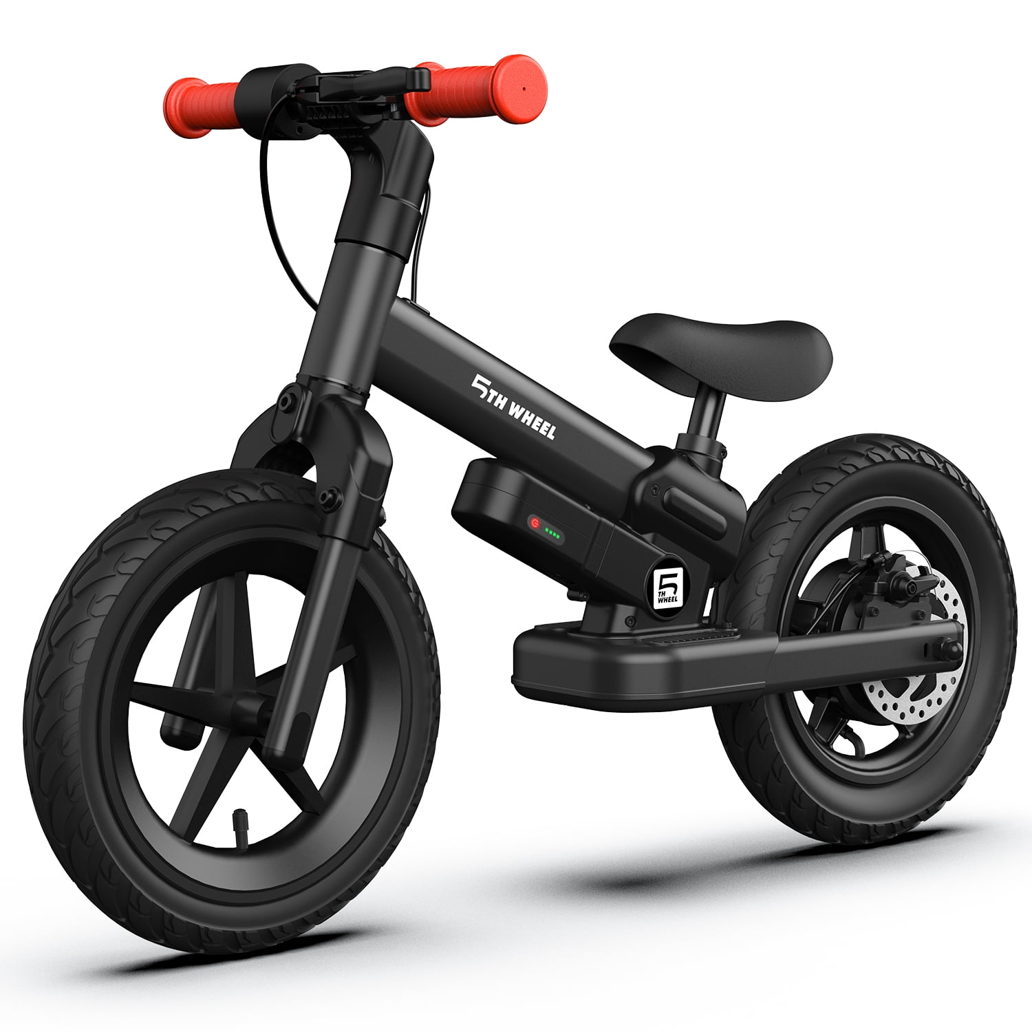 5TH WHEEL K9 Electric Bike for Kids, 150W Electric Balance Bike Ages 3-8 Years Old, 12" Pneumatic Tire with Dual Brake, 3 Speed Modes Kid Electric Motorcycle, Black