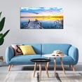 thumbnail image 4 of Aaheei Jetty In The Sunset Lake Wall Art Canvas Prints Painting Nature Pictures Landscape Paintings Canvas Wall Art for Living Room Bedroom Kitchen Home and Office Wall Decor, 4 of 6