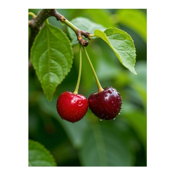 Diamond Art Kit for Adults, Cherry Fruit On Branch Diamond Painting for Adults Beginners, 5D DIY Diamond Art Painting Kits, Colorful Diamond Painting Craft for Home Decor 12x16 Frameless