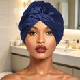 thumbnail image 2 of lnmuld Solid Satin Turban Head Wrap Pre-Tied Stretch Silky Head Scarf for Women Size:One Size, 2 of 4