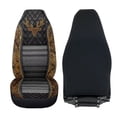 thumbnail image 4 of Uorisanigo Car Seat Covers Front Seats Only, Universal 2-Piece Faux Leather Deer Print Front Seat Covers Coral Velvet Fabric, Fluffy Furry Car Seats Cover Cushion for Trucks SUV, 4 of 7