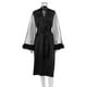 thumbnail image 3 of Women Silk Robes Long Satin Feather Trim Dressing Gown, 3 of 5