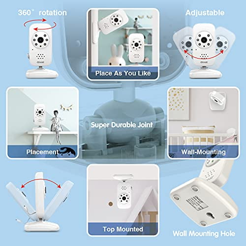 AXVUE Video Baby Monitor with Two Cameras and Comfort-Designed Screen by Axvue, Model E662.