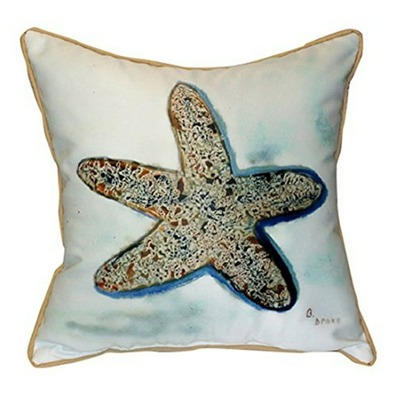 Starfish Polyester 22-inch x 22-inch Indoor/Outdoor Square Throw Pillow