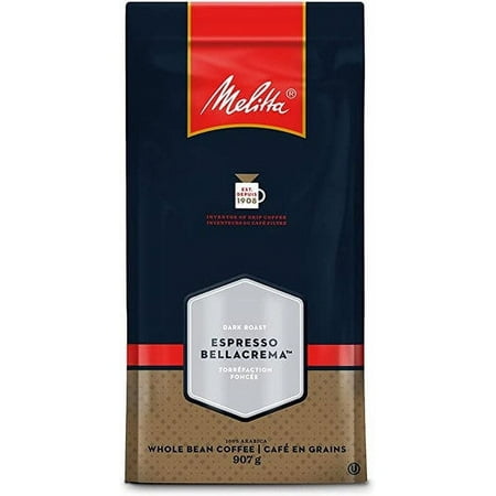 Melitta Dark Roast Espresso Whole Bean Coffee, 907g/32oz., Bag, {Imported from Canada}