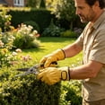 thumbnail image 5 of YLOHUIL Cowhide Work Gloves, Thorn Proof Gardening Gloves for Men and Women, Breathable Leather Protective Gloves for Construction Driving and Yard Work, One Size, 5 of 8