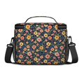 thumbnail image 3 of Lunch Box Pioneer Flower Floral Print Pattern Insulated Lunch Bag for Women Men,Medium Leakproof Lunchbox Cooler Bag Adjustable Strap,10 X 6.7 X 8 Inches, 3 of 6