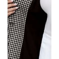thumbnail image 5 of INSPIRE CHIC Plaid Suit Vest for Women's Gingham Sleeveless Office Crew Neck Blazer Business Waistcoat XS Black, 5 of 6