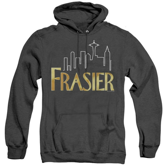 Frasier Frasier Logo Adult Heather Hoodie Sweatshirt Black