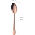 thumbnail image 2 of Hammered 12-Piece Stainless Steel Dinner Spoons, Stainless Steel Titanium Dinner Spoons Set, Table Spoon Modern Dessert Spoons Mirror-Polished- 8 Inches, Rose Gold, 2 of 8