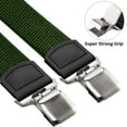 thumbnail image 2 of Buyless Fashion Heavy Duty 2 Pack Suspenders for Men - 48" Adjustable Straps 1 1/2" - X Back with Strong Clips - 5144-2-Olive, 2 of 6