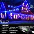 thumbnail image 4 of Luces Icicle Lights Nielfoi, 132 pies, 1280, LED, azul, Navidad para exteriores, 4 of 9