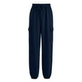 thumbnail image 6 of USNSM Women's Lightweight Cargo Pants Quick Dry Joggers Pants Elastic Waist and Water-Resistant Hiking Pants with Pockets Navy M, 6 of 8