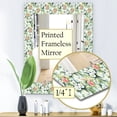 thumbnail image 5 of DESIGN ART Designart 'Green Flowers 10' Traditional Mirror - Vanity Printed Mirror 23.7 in. wide x 31.5 in. high, 5 of 5