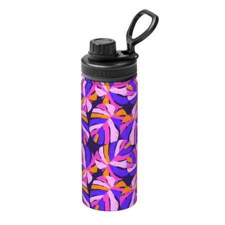 

Ocsxa Tropics Leaf Print 18oz Stainless Steel Water Bottle Unisex Water Bottle Insulated Sports Water Cup Flask for Cold Water Drinks/Sports/Travel/Car/School