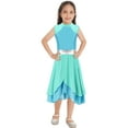 thumbnail image 5 of inhzoy Liturgical Praise Dance Dress for Girls Sleeveless Worship Church Robe Costume,Sizes 6-16 Mint Green&Blue 8, 5 of 7
