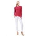 thumbnail image 7 of YEMAK Women's Long Sleeve Crewneck Lightweight Casual Soft Knit Pullover Sweater MK8015-DOR-L, 7 of 7