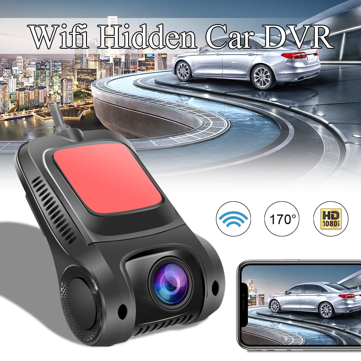 1080P Full HD 170 /° C/ámara de Tablero WiFi Dual para Autom/óviles Panel T/áctil OLED de 3.0 Pulgadas G-Sensor Detecci/ón de Movimiento Grabaci/ón en Bucle Visi/ón Nocturna C/ámara de Coche Dashcam