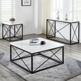 thumbnail image 5 of Steve Silver Skyler White Genuine Marble Top Square End Table, 5 of 6