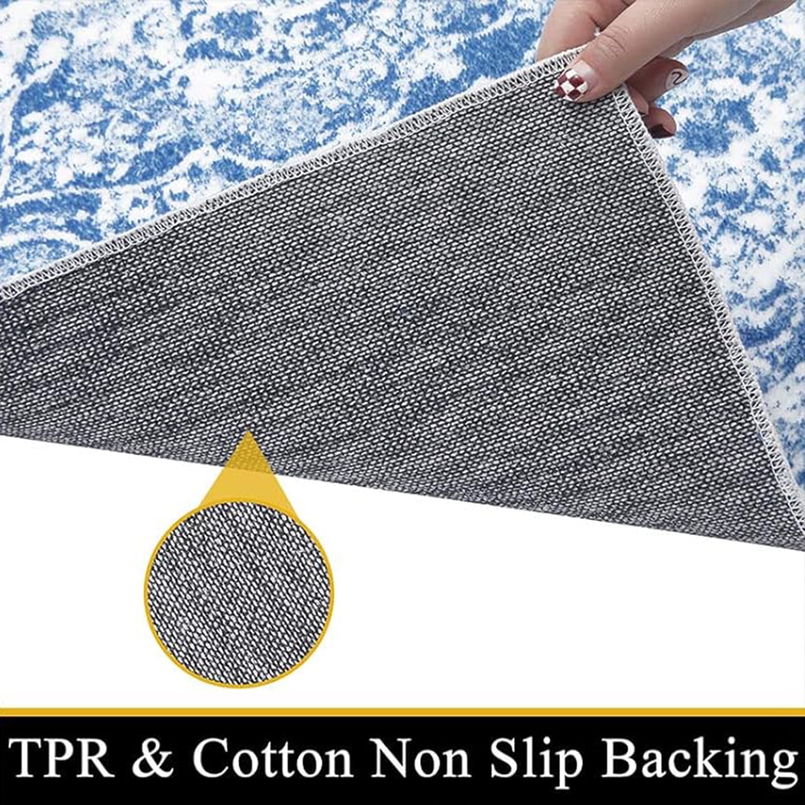 Boho Runner Rug, Non Slip Washable Shaggy Soft Carpet Area Rug for Hallways Entryway Bedroom
