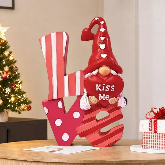 Valentine's Day Gnomes Resin Decorations,Love Couple Figurines,Valentines Decor for Home,Gnomes Gifts for Women