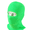 Fluorescent Green, variant on Face Mask Warm Single Hole Ski Mask Skin-Friendly and Breathable Beanies,Fluorescent Green