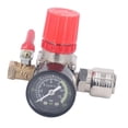 thumbnail image 1 of Kit de Régulateur de Pression de Compresseur d'Air en Fonte avec Manomètre 0-180PSI, Valve 4 Voies, Ports NPT 1/4 Pouce, Raccords Style Européen, Bouton de Réglage en Plastique et Ruban PTFE pour Outils Pneumatiques – Débit Précis, 1 of 6