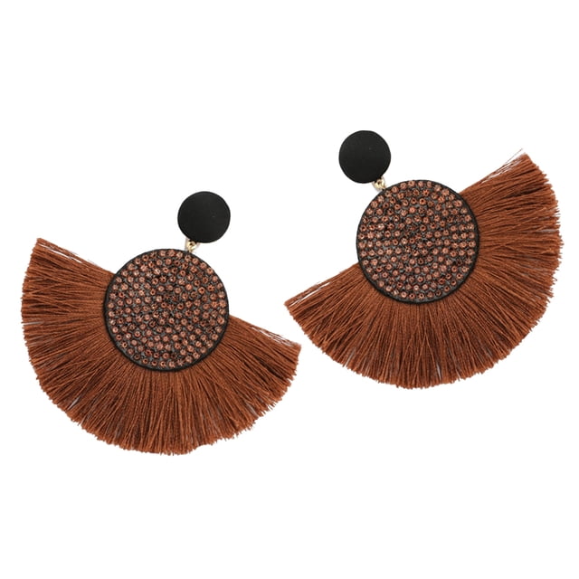 Qarigey 1 par de pendientes de borla, adorno colgante con flecos, colgantes para orejas, accesorio de moda, adorno de joyería, pendiente bohemio para Ropa, zapatos y accesorios Miscelánea Café Qarigey AP009873-03B