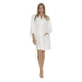 thumbnail image 2 of Boca Terry Womens Waffle Robe - Knee Length Robes - Lightweight Waffle Kimono Bathrobe, White (Medium/Large), 2 of 4