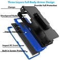 thumbnail image 5 of For Samsung Galaxy S23 Ultra Case,Takfox Holster Phone Case with Built-in Screen Protector Swivel Belt Clip [3 Layers] Heavy Duty Full Body Protection Shockproof Kickstand Cover- Black/Blue, 5 of 10