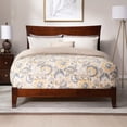 thumbnail image 3 of AFI Metro Full Low Profile Wood Platform Bed Frame with Panel Headboard, Walnut, 3 of 9