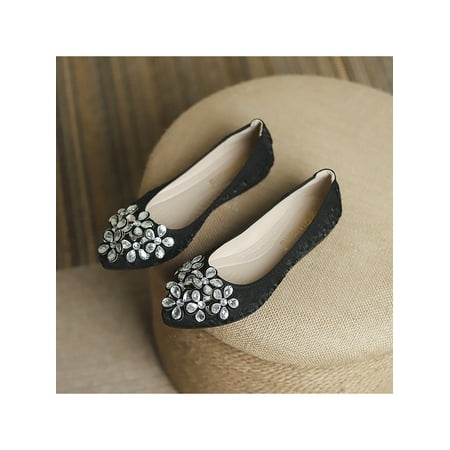 

Gomelly Women Loafers Non-slip Flat Shoes Comfort Flats Fashion Casual Shoe Women s Ladies Black Style F 5