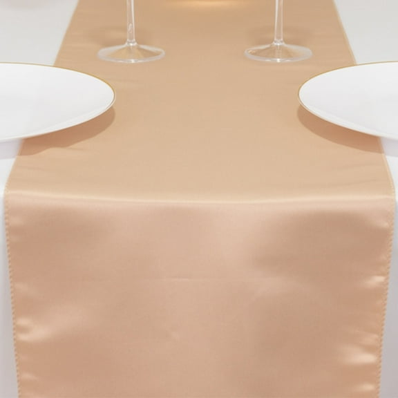 Efavormart Nude Lamour Satin Table Runner - 12"x108"