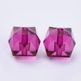 thumbnail image 2 of 100pc Transparent Acrylic Beads Faceted Cube Purple 10x10x8mm Hole: 1.5mm DIY, 2 of 3