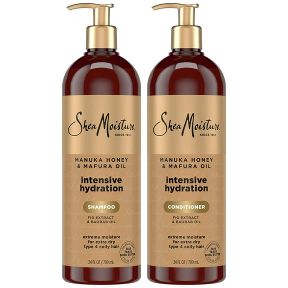 SheaMoisture Shampoo and Conditioner Manuka Honey and Mafura Oil 24 oz ea