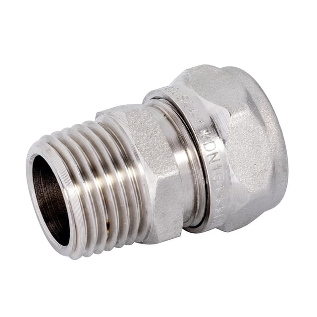 Adaptador Macho IUSA 32 x 1” NPTM Latón Niquelado para Gas