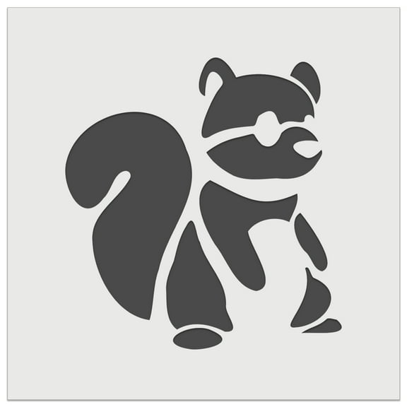 Sitting Squirrel Cartoon Critter DIY Cookie Wall Craft Stencil - 4.5 Inch