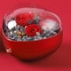 thumbnail image 3 of Caja organizadora de joyas con flores preservadas que nunca se marchitan para el Día de San Valentín rojo, 3 of 9
