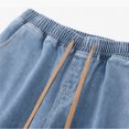 thumbnail image 6 of MYAOYI Mens Comfort Fit Jeans Drawstring Loose Denim Trousers, 6 of 7