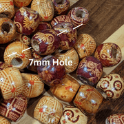 Wood Beads for Hair Macrame, Crafts DIY Jewelry Supplies, Gift for Beader, Barrel, 16x16mm, 200 Pcs