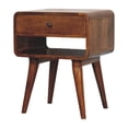thumbnail image 2 of Artisan Furniture Solid Wood Avora Chestnut Nightstand with Drawer and open slot, 2 of 6