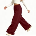 thumbnail image 6 of Sentuca Girls Wide Leg Sweatpants, Baggy Barrel Fleece Track Pants with Pockets Fall Winter Casual Tween Trousers Size 12-13Y Red, 6 of 8